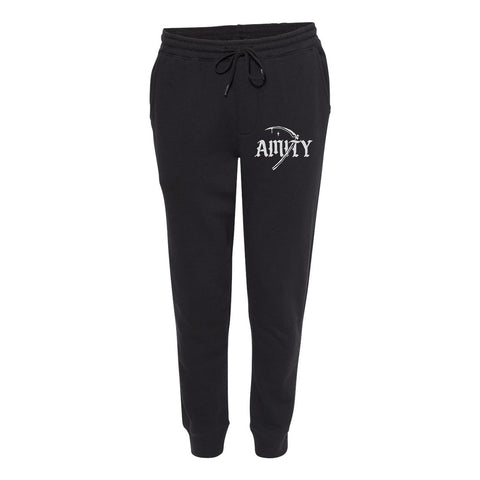 Sleep : Death Embroidered Black Joggers