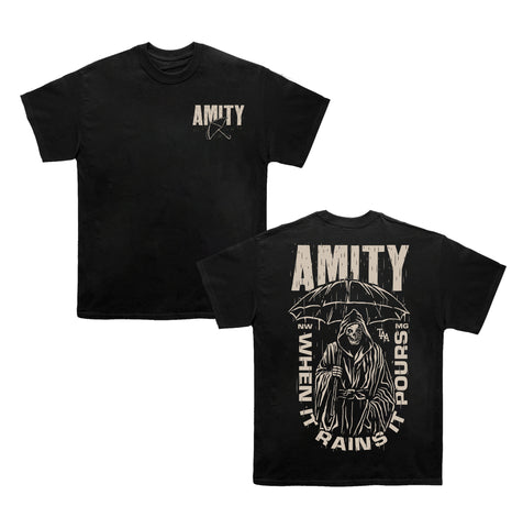 Umbrella Black T-Shirt front and back